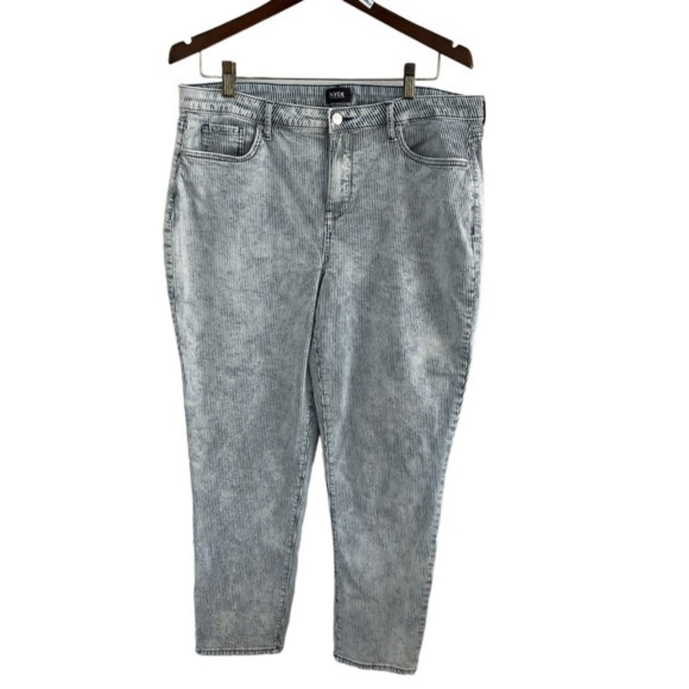 NYDJ not‎ your daughters jeans pin stripe light and dark jean tapered leg